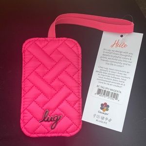 Lug luggage tag in magenta NWT